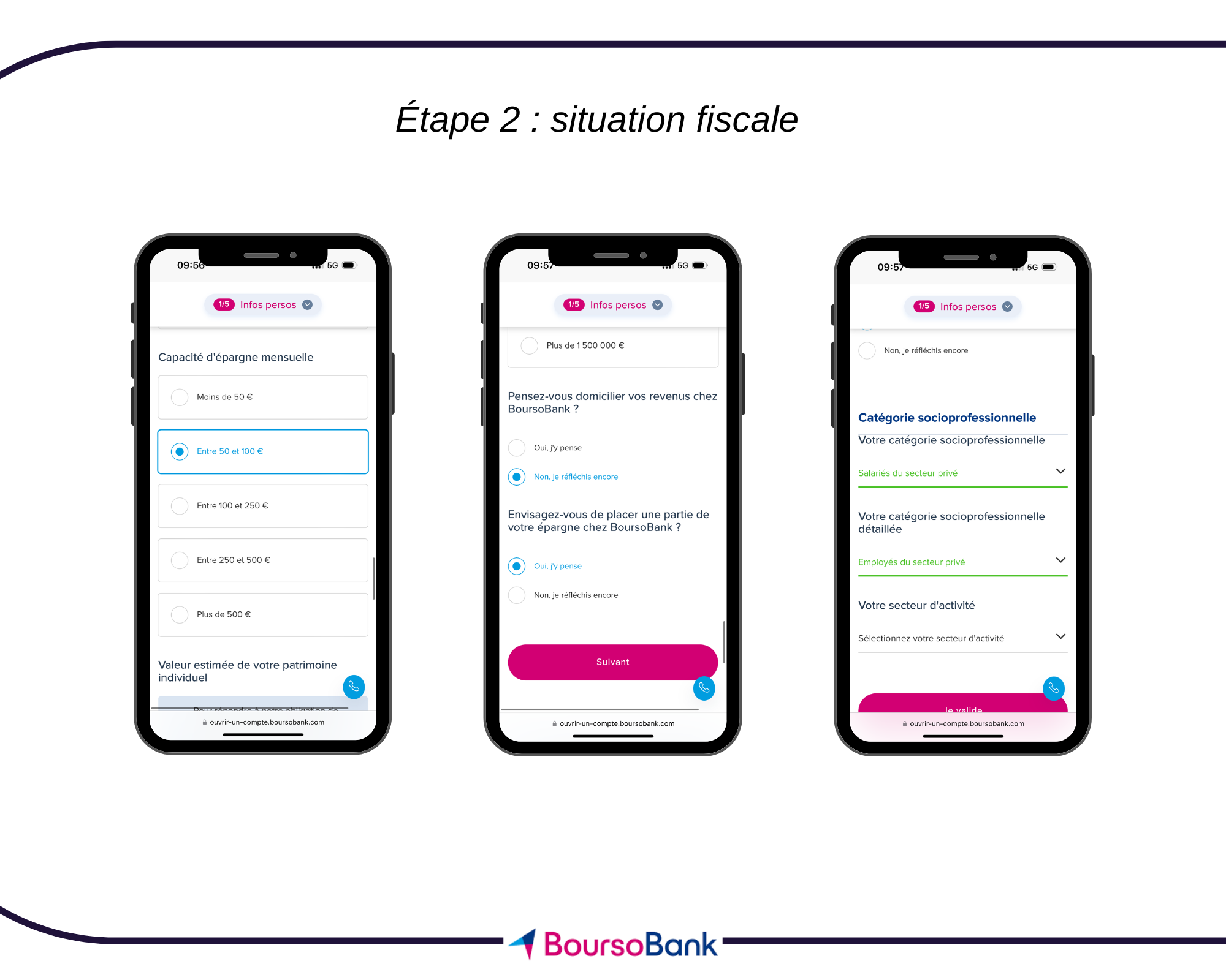 Ouvrir un compte BoursoBank - étape 2