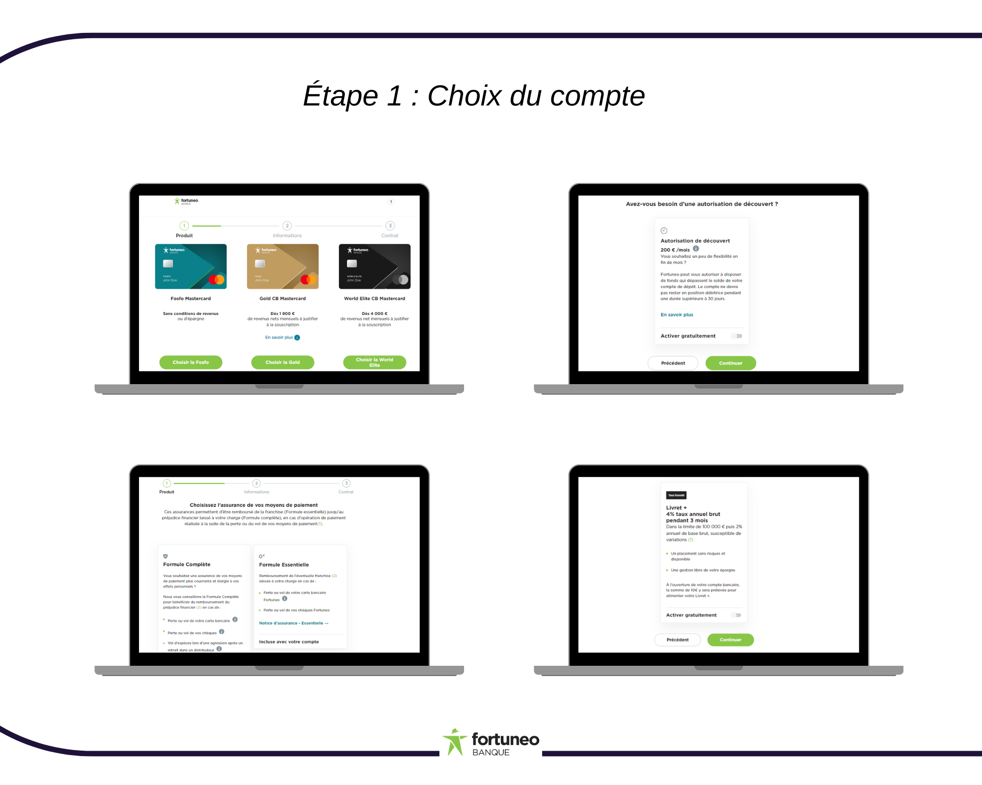 Ouvrir un compte Fortuneo - étape 1