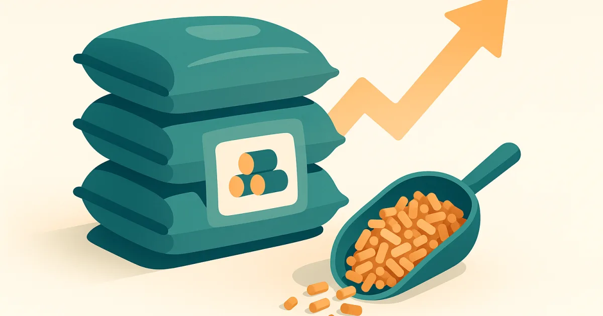 Illustration du prix des granulés de bois (pellets).