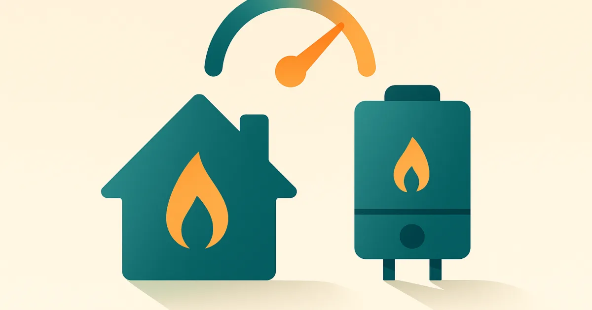 Illustration de la consommation moyenne de gaz d'un foyer.