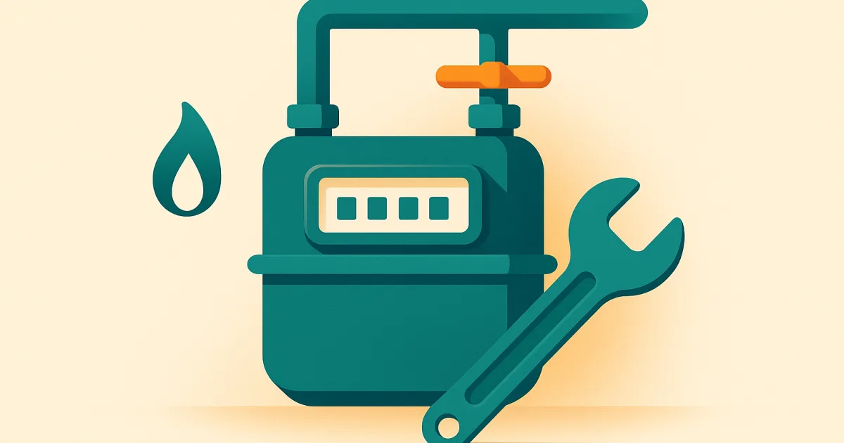 Illustration d'une coupure de gaz et de son dépannage.