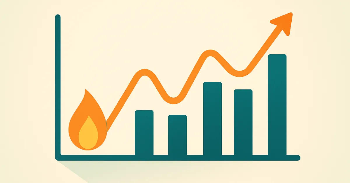 Illustration de l'évolution du prix du gaz.