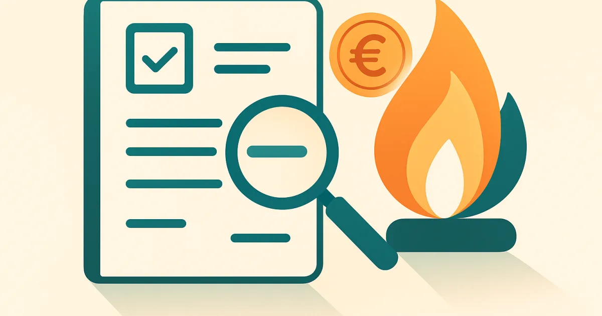Illustration d'une facture de gaz à comprendre.