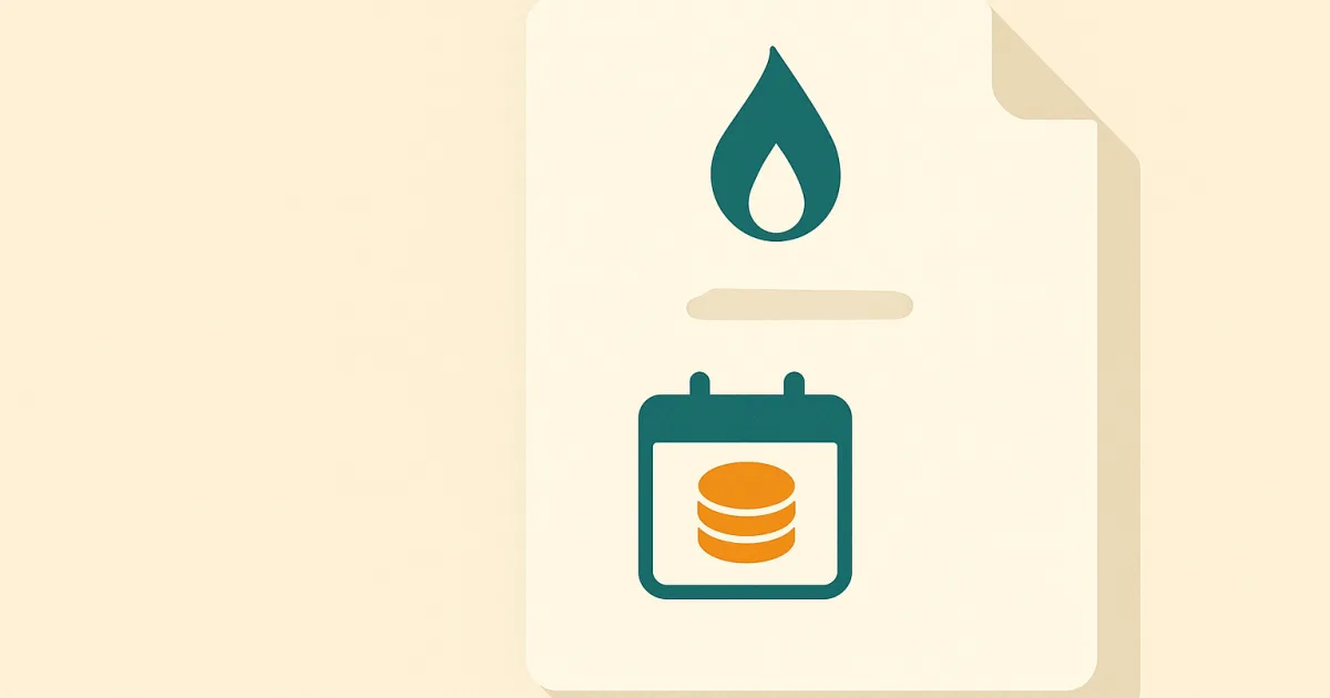 Illustration de l'abonnement de gaz, la part fixe et récurrente de la facture