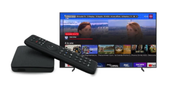 Second décodeur Connect TV de l'option Multi TV SFR branché à un téléviseur