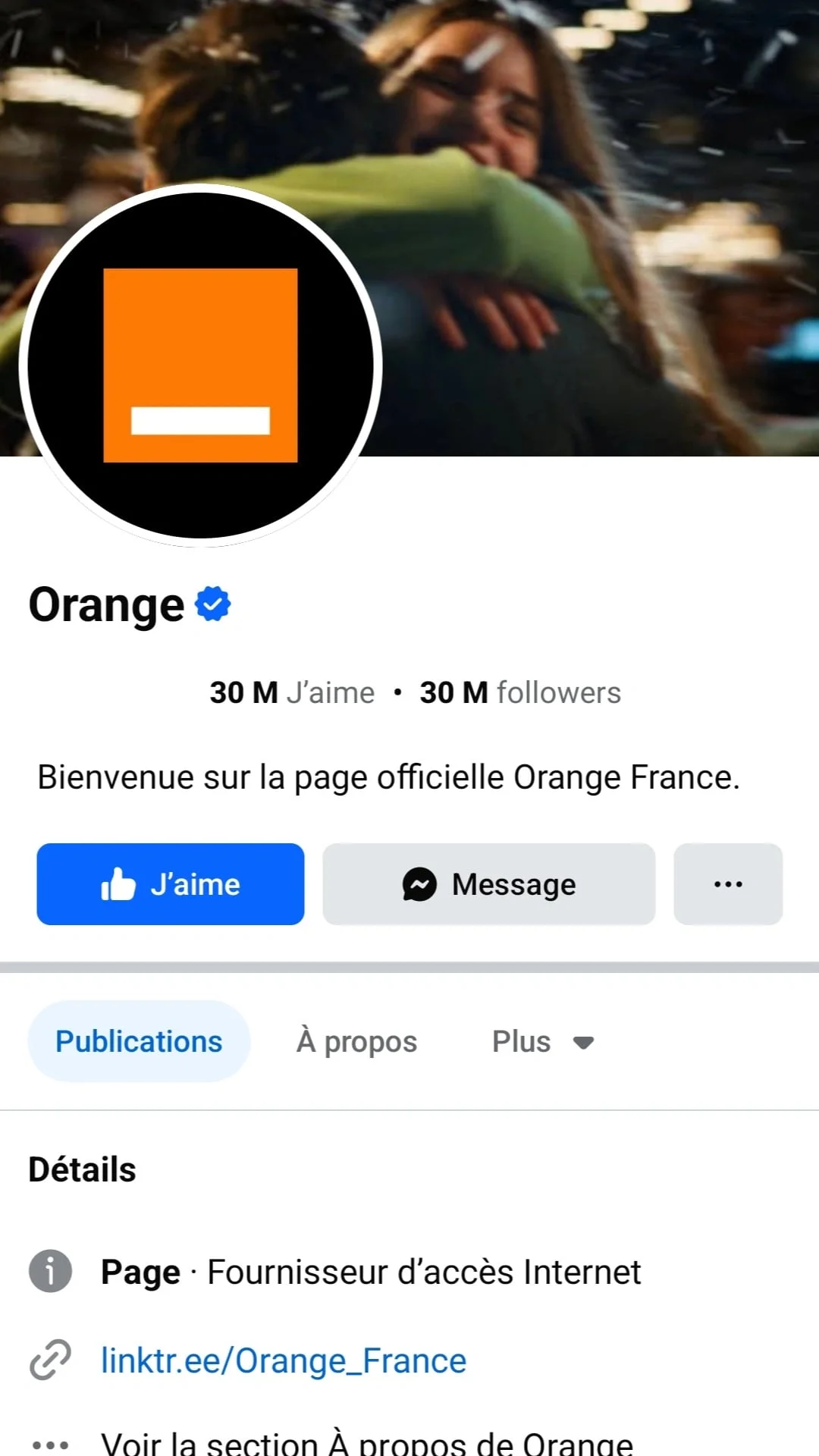 Contacter Orange sur Facebook