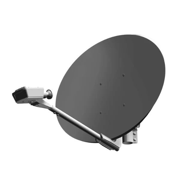 Parabole satellite Orange installée sur une façade