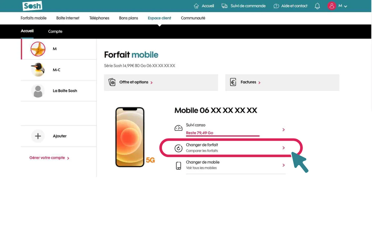 Passer de Sosh à Orange depuis l'espace client
