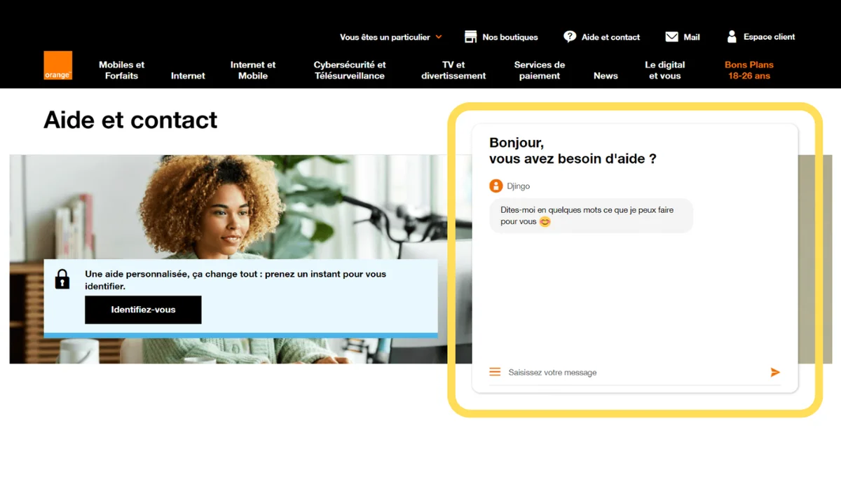 Orange service client chat en ligne