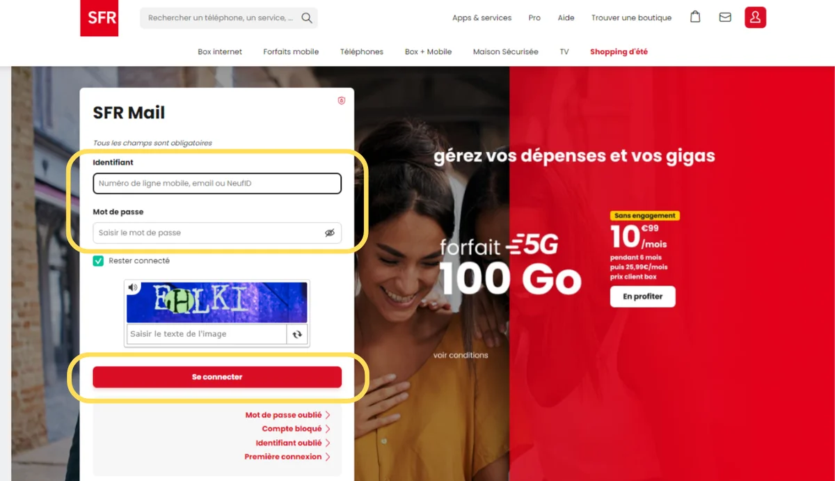 Webmail SFR qui remplace Webmail Numericable